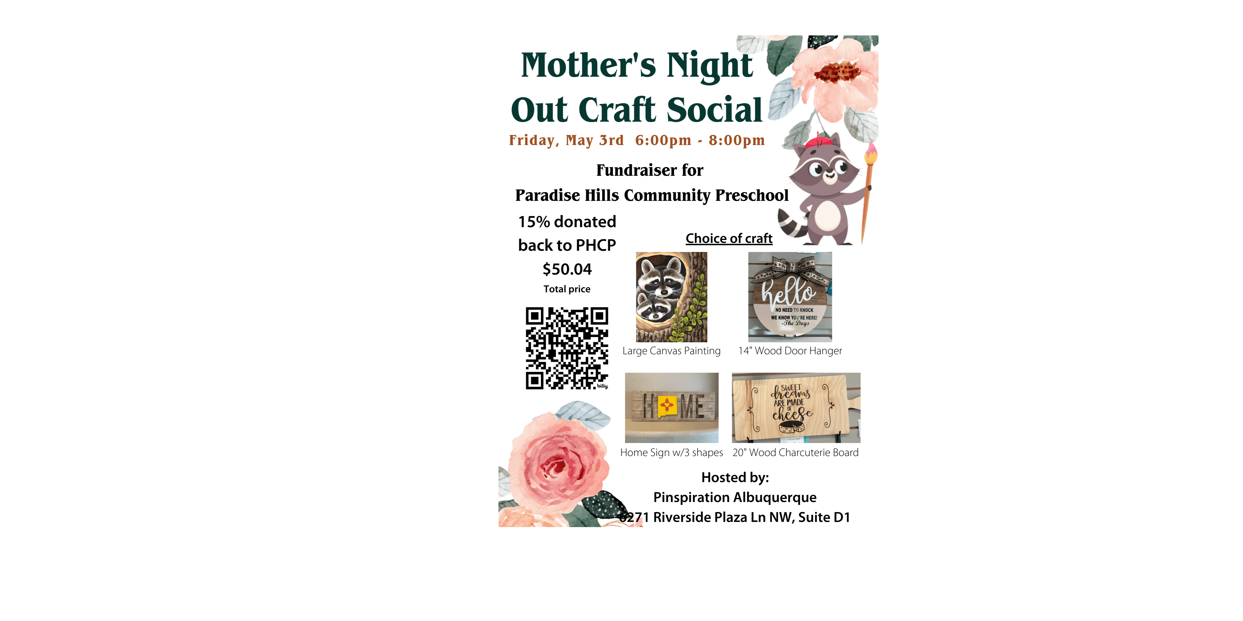 Paradise Hills Community Preschool Fundraiser - Mother's Night Out Craft Social